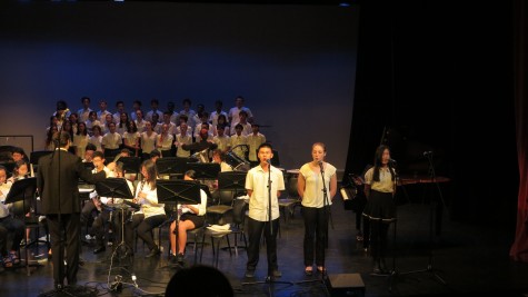 The choir also participated in the concert - along with the HS Band