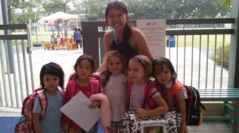 Seyon Park (11) and K2 students