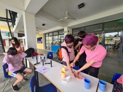 Senators give students pink hairspray for Spirit Week